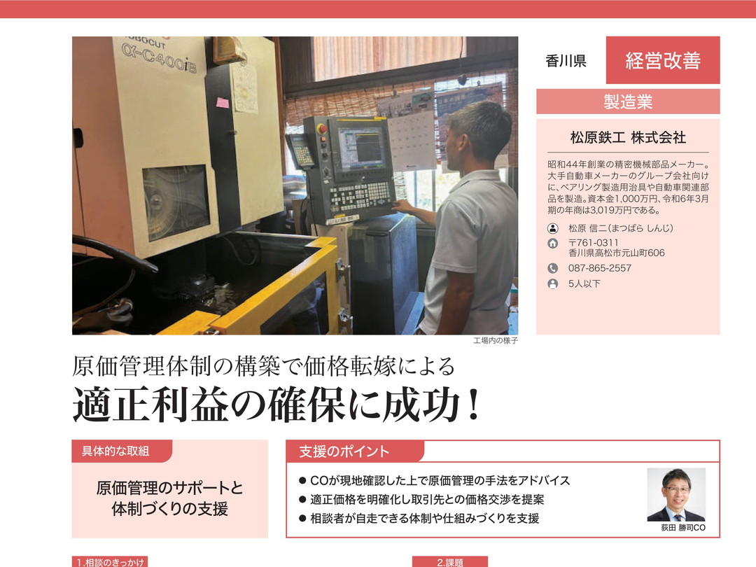 松原鉄工㈱よろず支援拠点成果事例集令和6年度